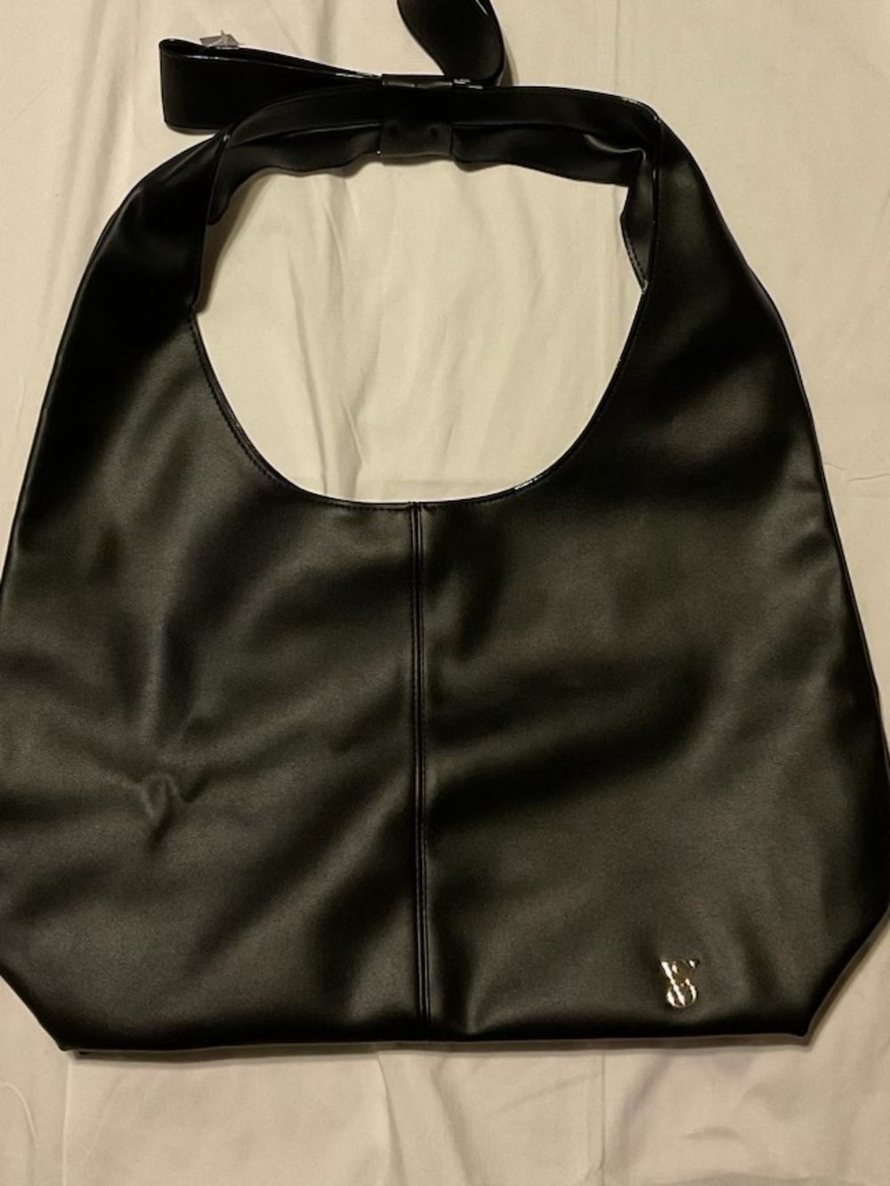 Victoria's Secret Black Knot-Handle Mini Shoulder Bag